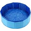 Wechxfau Piscina Pieghevole per Cani, Forniture Estive Pieghevoli E Portatili per Animali, Piscina E Vasca da Bagno per Cani E Animali, per Rinfrescarsi, Giocare, Sguazzare e Lavarsi, Casa e Balcone