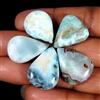 Royal_gems_shop 77,85 ct 100% naturale cielo blu larimar pera cabochon pietra preziosa...