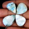 Royal_gems_shop 58,50 ct 100% naturale cielo blu larimar pera cabochon pietra preziosa...