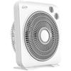 Argo Boxy, ventilazione box da pavimento dotato di timer di spegnimento fino a 120 minuti e con rotazione a 360° della griglia frontale per ottimizzare il flusso d'aria