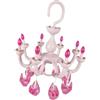 Folpus Stendibiancheria Appendiabiti per Calzini Supporto Girevole Stendino con Clip con 8 Mollette per Bucato Leggero Adatto per Stenditoio Esterno E Bagno, Rosa