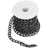 Kuuleyn Grandi Catene Per Vestiti in Alluminio Per Cordoli Rotolo di Maglie di Catena Intrecciate Spesse Per Collane, Bracciali, Accessori Per Gioielli, Forniture Fai da Te