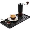 Generisch Tappetino per caffè antiscivolo, 40 x 20 cm, resistente al calore, in silicone, per scolapiatti, acqua, tazze, , banconi, bar, cucina, appartamento