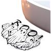 Generisch Tappetino decorativo per Halloween, motivo boo fantasma di Halloween, tappetino di benvenuto per interni ed esterni, in finta cashmere, morbido antiscivolo, assorbente, lavabile, 60 x 40 cm