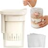 Generico Riutilizzabile Colino Per Yogurt Greco, Pori Fini Colino Per Yogurt Con Coperchio, Dotato Di Sacchetti Filtranti Multistrato, 16,3 Cm*10,8 Cm, Per Yogurt, Latte Di Soia E Succo