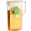 Duroecsain Frigorifero con Infusore e Coperchio in Plastica, 2 litri Caraffa Acqua