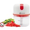 BEHOME Tritatutto da Cucina Elettrico USB, ricaricabile e senza filo, 250 ml, Mini Tritatutto da Viaggio con Lame Acciaio per Carne, Verdure, Frutta, Rosso e Bianco, Cavo per ricaricare incluso