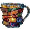 Generico Painted Book Mug | Tazza di Libri Dipinti | Books Stack Shaped Coffee Cup | Coppa Vintage | Novelty Coffee Mugs 3D Painted Books | Tazza da Scaffale per Biblioteca per Amante dei libri