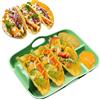 Mwqpgyh Supporto per taco, supporto in silicone con divisorio, riutilizzabili per snack con lati di immersione per casa, martedì, barbecue, campeggio, picnic, forniture per feste