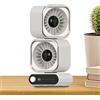Generico Ventilatore da scrivania silenzioso - 100 Velocità Doppia Testa Auto Oscillante,Ventilatore Da Scrivania Silenzioso E Ricaricabile - Per Casa Camera Da Soggiorno Appartamento Dormitorio Aula Scuola Uf