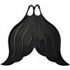 AsrMyjcx Monofin Allenamento Nuoto Fin Piscina Silicone Gomma Coda Sirena Supporto Tecnico Allenamento Adatto a Nuoto Piscina Fotografie Subacquee Attività Ricreative , Nero Elegante , 33-36