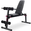 Ultrasport TR-5 Pro Compact, panca pieghevole, panca professionale e attrezzo sportivo multifunzione per casa, utilizzabile come curlpult, attrezzo fitness con comoda imbottitura
