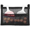 Durashmall Borsa per racchette da ping pong, in rete, da appendere, per palline e accessori, organizer per montaggio sotto il tavolo, nero, 40,6 x 25,4 cm