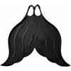 AsrMyjcx Monofin Allenamento Nuoto Fin Piscina Silicone Gomma Coda Sirena Supporto Tecnico Allenamento Adatto a Nuoto Piscina Fotografie Subacquee Attività Ricreative , Nero Elegante , 36-37