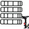 Generisch Nastro in silicone per bicicletta, 4 pezzi, anelli in gomma elastica, supporto per torcia elettrica, nastro di fissaggio per bicicletta, supporto per manubrio in silicone, per torcia LED luce per