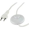 REV Ritter 0505665555 - Cavo Euro con interruttore a pedale, 2 m, bianco