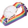 Holibanna Orologio da Polso Unisex Design Arcobaleno, Meccanismo al Quarzo Preciso, Cinturino in Lega Resistente e Confortevole da Indossare in Ogni Occasione