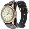 WATIIFUFU Orologio da Polso Donna in Vera Pelle Nera Quadrante con Numeri Classici Vintage, Design Elegante e Confortevole, come Regalo per Natale o San Valentino