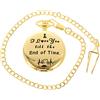 Homoyoyo Orologio da Tasca in Inox Movimento Batteria Orologio da Tasca Retrò Decorazione Portatile Accessorio da Uomo