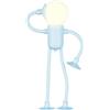 Jiwyunlu Luce Notturna Divertente - Luce Notturna A Ventose - Lampada A Forma Di Ominos con Lampadina Torsione Estensibile Adatto per Camere, Dormitori, Uffici, Bagni E Decorazioni Natalizie