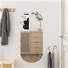Homgoday Specchio da Parete 35x80 cm Vetro Ovale, Arredo Specchio da Bagno, Specchio Vanity Bagno, Specchio da Parete da Bagno