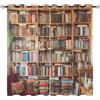Generic Tende Oscuranti per Interni Libreria Retrò Stampate in 3D 2 Pezzi 117x137 cm Biblioteca Tende Termiche Isolanti con Occhielli per Finestre Cucina Sala da Pranzo Cameretta A/2899