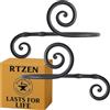 RTZEN Fermatenda decorativi grandi - Set di 2 - Ferma tende per finestre in ferro battuto - Fatto a mano - Fermatenda fatti a mano - Ganci neri - Appendiabiti in metallo marcio - Decorazione