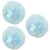VILLCASE Piumino Cipria Rotondo 3 Pezzi in Peluche Nastro Seta