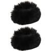 Generico Scrunchies per capelli pelosi, Scrunchies per capelli in pelliccia di coniglio finto, elastici per Supporto per coda di cavallo soffice per donne o ragazze