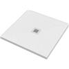 Ercos Piatto Doccia 90X90 in Marmoresina Effetto Pietra Bianco riducibile