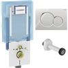 Geberit Modulo Combifix Wc Sigma 8 Geberit con Piastra Cromo Sigma 01 e Cannotto