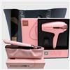 GHD KIT GHD CON PIASTRA GHD CHRONOS DUSTED PINK + PHON GHD HELIOS DUSTED PINK IN OMAGGIO LACCA GHD PERFECT ENDING 400 ML E BORSA IN TELA GHD