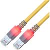 EasyLan Cavo patch EasyLan DualBoot LED RJ45 S/FTP Cat.6 (Classe E), con connettore saCon, LSOH, giallo, 10 m