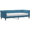 vidaXL Divano letto con materasso blu 80x200 cm Velluto