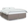 vidaXL Struttura letto senza materasso Taupe 200x200 cm tessuto