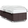 vidaXL Struttura letto senza materasso marrone scuro 100x200 cm tessuto