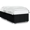 vidaXL Struttura letto senza materasso nero 90x200 cm in tessuto