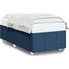 vidaXL Struttura letto senza materasso blu 80x200 cm in tessuto