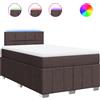 vidaXL Letto a molle con materasso marrone scuro 120x190 cm in tessuto