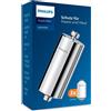 Philips Water Filtro doccia Philips Water Inline con 3 cartucce filtranti di ricambio per acqua pura