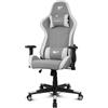 Drift Gaming DR90 - Sedia gaming ergonomica con poggiatesta e supporto lombare, schienale reclinabile a 135°, braccioli 2D regolabili, tessuto traspirante, base in nylon e pistone a gas, Grigio/Bianco