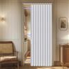 AJAZZ Tenda magnetica per porta, 100% oscurante, plissettata, pieghevole, a fisarmonica, invisibile, applicabile per camera da letto e soggiorno (bianco, 106,7 x 198,1 cm (larghezza x lunghezza), 1