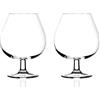 MasterPro Q3400 Set 2 Bicchieri Brandy 67 cl Vetro Collezione Barware, Cristallo