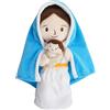 Firecos Peluche Gesù, Bambola di Peluche di Gesù, Simpatici Giocattoli per Bambini, Bambole da Letto, Regali di Pasqua Battesimo (Vergine Maria)