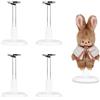 SHILIPAIJC 4 Pezzi Supporto per Bambola Regolabile, Supporti Espositore per Bambole Supportos per Bambolei, Bia Nco Supportos per Action Figure Stand Espositore per Bambola Orsacchiotto Ultraman (7-9cm, Bianco)
