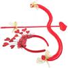 Healvian Set e Rosso Cerchietto a Cuore per Costume da Cupido Donna Accessori Cosplay per San Feste a Tema e Foto di Coppia