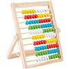 Diompirux Compatto e portatile Pallottoliere per Bambini Legno con 100 Perline Multicolori, Abaco di Montessori, Giochi Educativi Regali per Bambini,per Ragazzi Ragazze 3+ Anni,Imparare diventa facile