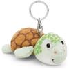 NICI 63060 - Portachiavi con peluche a forma di tartaruga, per lo zaino o la borsa di grandi e piccini, 10 cm, verde