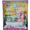 Simba - Steffi Love Bath fun, 105733589, +3 anni, con vasca da bagno e simpatico procione, con tanti accessori