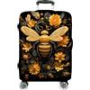 Ferocity Copertura per valigia DELUXE 27-31 pollici, coperchio custodia bagaglio da viaggio, elastica, lavabile, protezione per fodera per valigia, antigraffio, grande L, Bee Biene [083]
